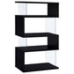 Emelle - 4-Shelf Glass Panel Bookshelf