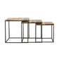 Belcourt - 3 Piece Square Nesting Tables - Natural And Black