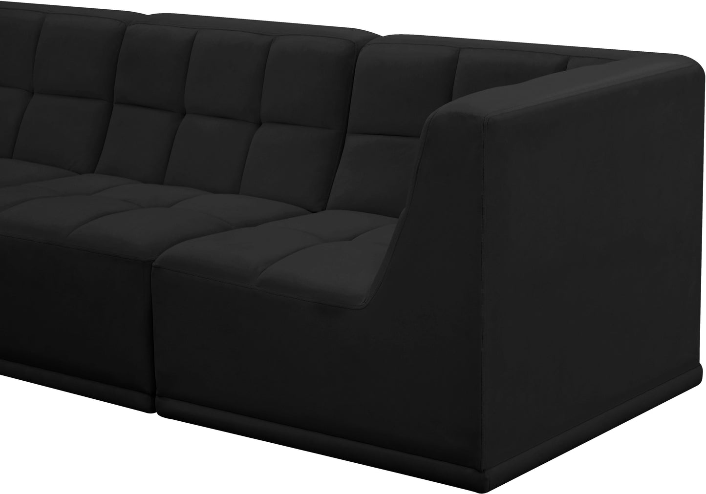 Relax - Modular Sectional 4 Piece - Black