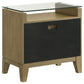 Granada - 2-Drawer Glass Top Nightstand - Natural Pine