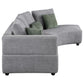 Toscano - 1Upholstered Sectional Sofa - Gray