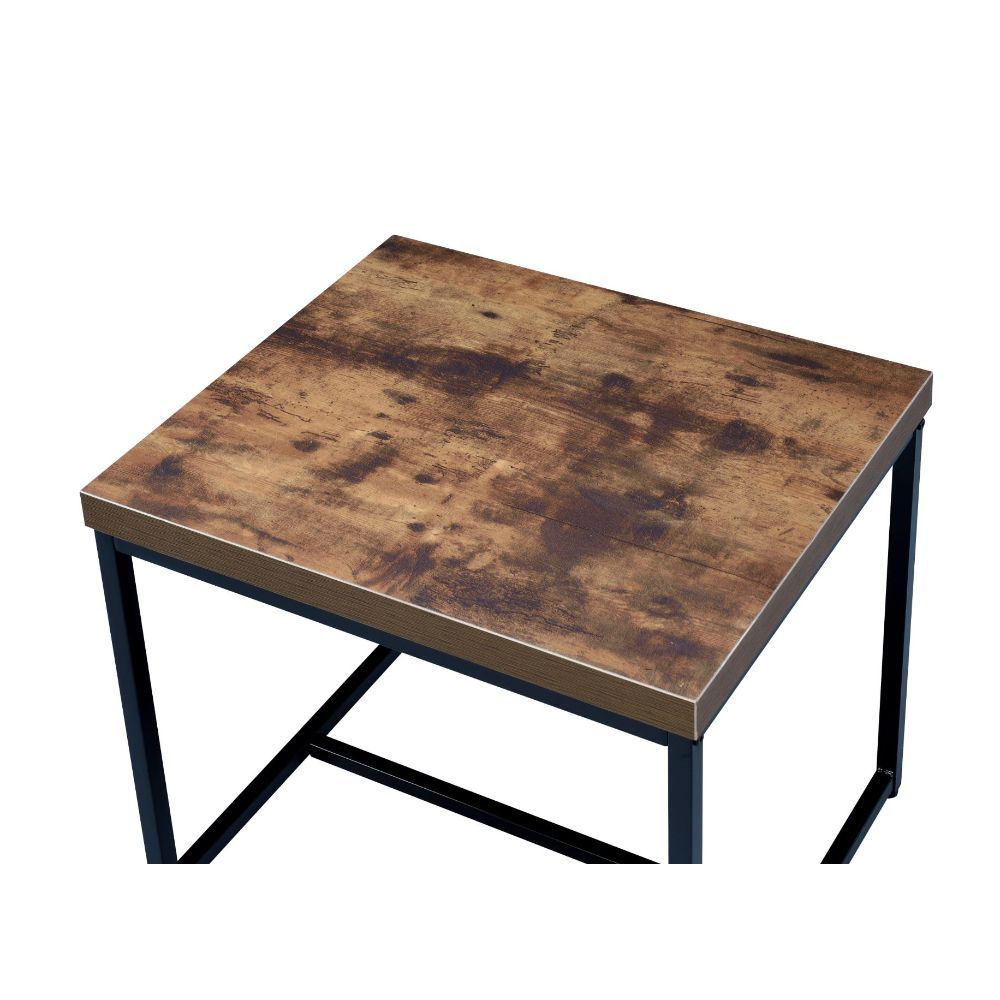 Bob - End Table - Weathered Oak & Black