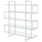 Elmer - 5-Shelf Bookcase - Chrome And Clear