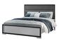 Amelia - King Bed With LED - Gray Black