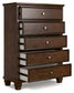 Danabrin - Brown - Five Drawer Chest