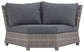 Salem Beach - Dark Gray - 5 Pc. - Sectional Lounge Set