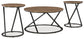 Cassbryn - Brown / Black - Occasional Table Set (Set of 3)