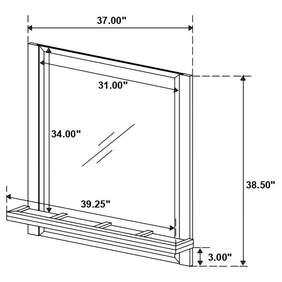 Azalia - Dresser Mirror - Walnut