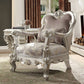 HD-372 - 3 Piece Sofa Set - Silver With Gold Highlight