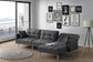 Duzzy - Sectional Sofa - Dark Gray Fabric