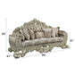 Sorina - Sofa - Velvet, Fabric & Antique Gold Finish