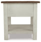 Bolanburg - White / Brown / Beige - Rectangular End Table