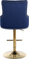 Claude - Adjustable Stool Gold Swivel with Gold Base