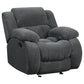 Weissman - Upholstered Padded Arm Glider Recliner - Gray