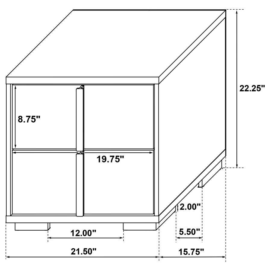 Marceline - 2-Drawer Nightstand