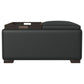 Paris - Upholstered Storage Ottoman With Tray - Black