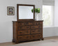 Elk Grove - 9-Drawer Dresser With Mirror With Jewelry Tray - Vintage Bourbon