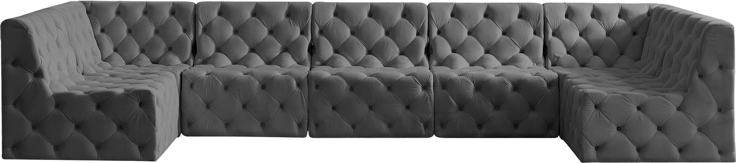 Tuft - Modular Sectional 7 Piece - Gray - Fabric