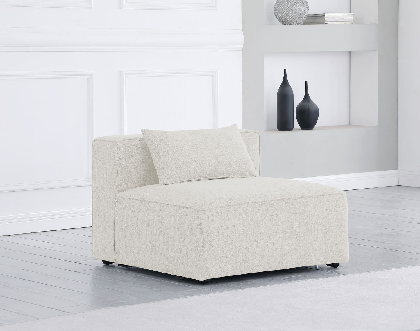 Cube - Armless Chair - Cream