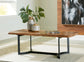 Fortmaine - Brown / Black - Rectangular Cocktail Table