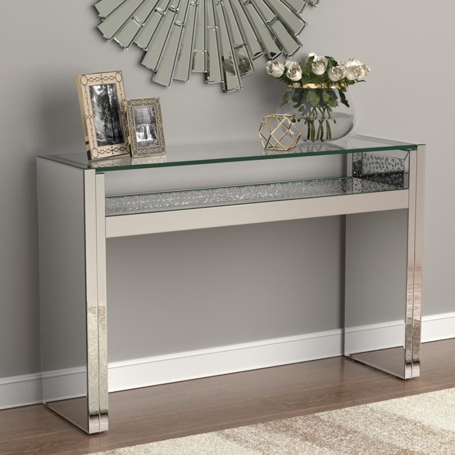 Edna - 1-Shelf Console Table - Silver