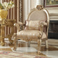 HD-2663 - 3 Piece Sofa Set - Champagne With Rust Highlight