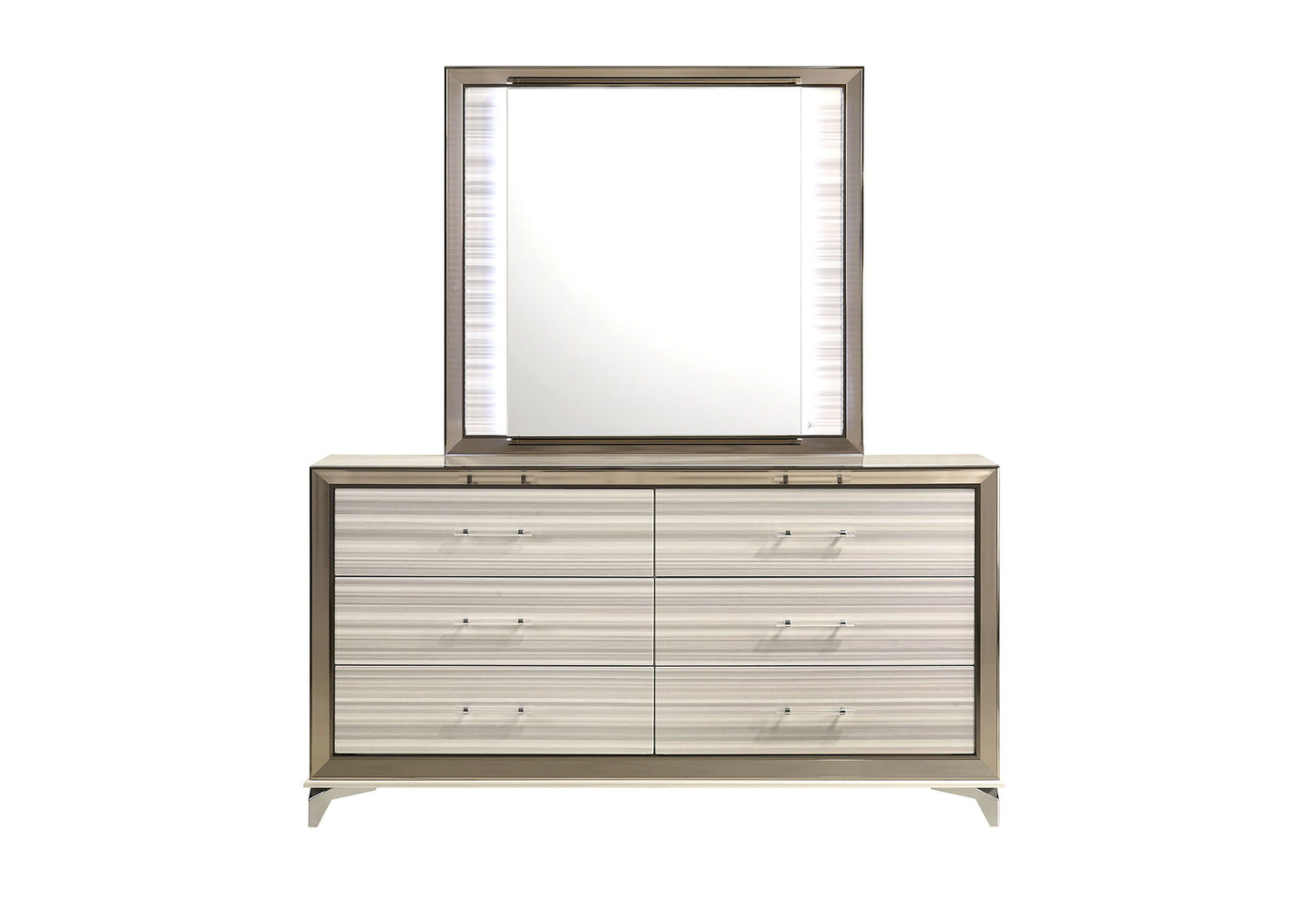 Zambrano - Mirror With LED - White