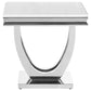 Kerwin - U-Base Square End Table - White And Chrome