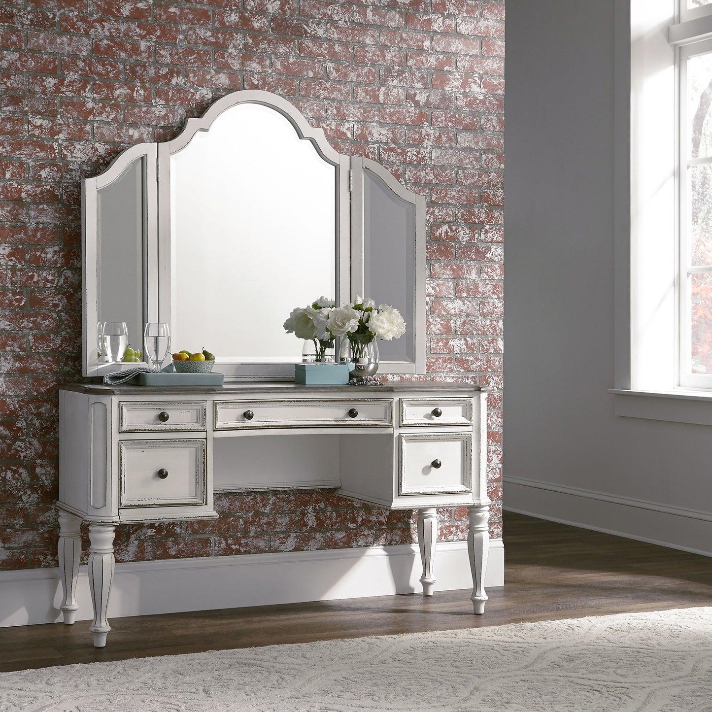 Magnolia Manor - Vanity Desk - White