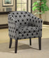 Jansen - Hexagon Patterned Accent Chair - Gray And Black