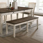 Fedele - Bench - Weathered Oak & Cream Finish