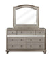 Bling Game - Arched Dresser Mirror - Metallic Platinum