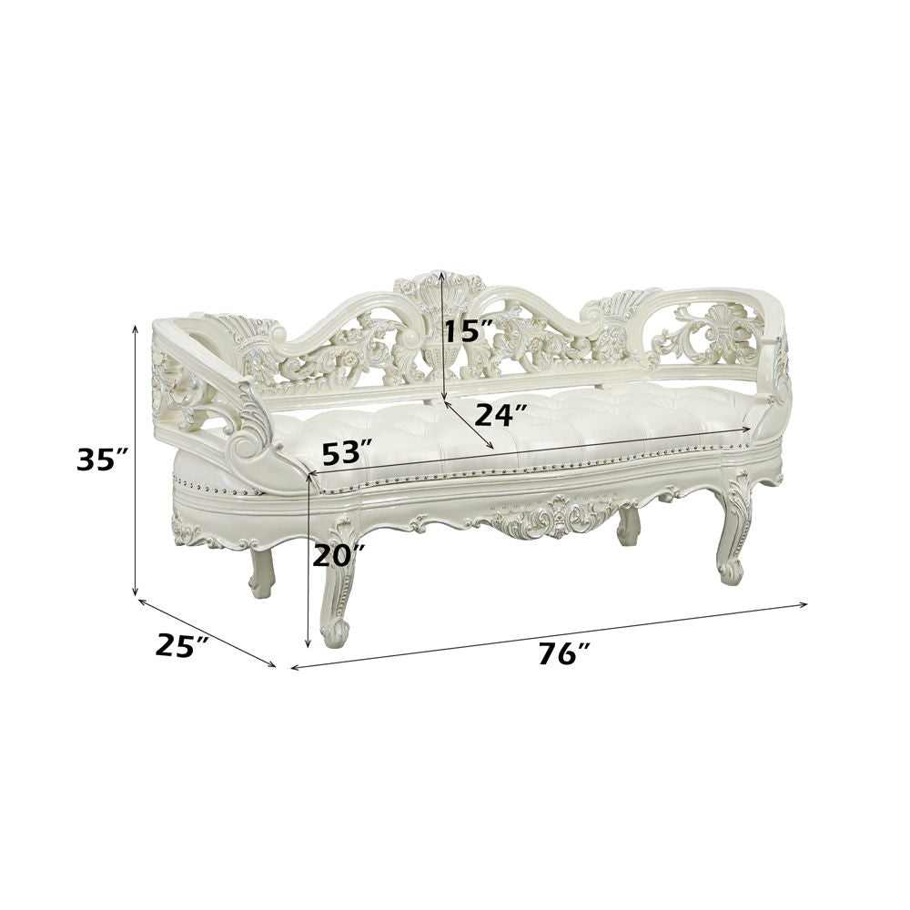 Adara - Bench - Antique White Finish