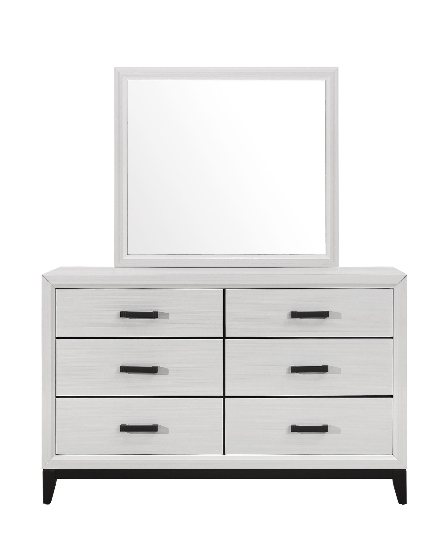 Kate - 4 Piece King Bedroom Set (King Bed, Dresser, Mirror And Nightstand) - White