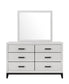 Kate - 4 Piece Queen Bedroom Set (Queen Bed, Dresser, Mirror, Nightstand) - White