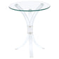 Laning - Round Glass Top Acrylic Side Table - Clear