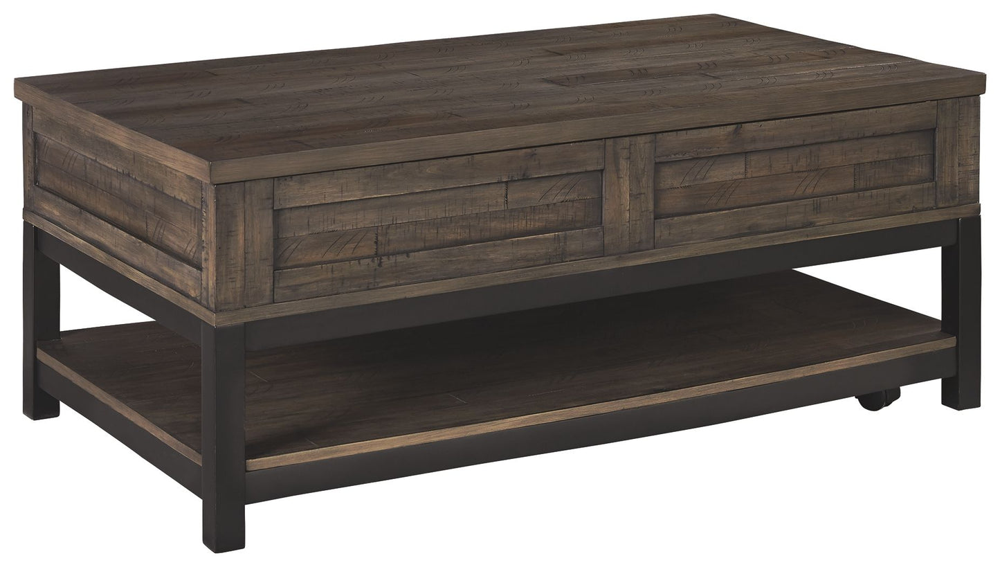 Johurst - Grayish Brown - Lift Top Cocktail Table