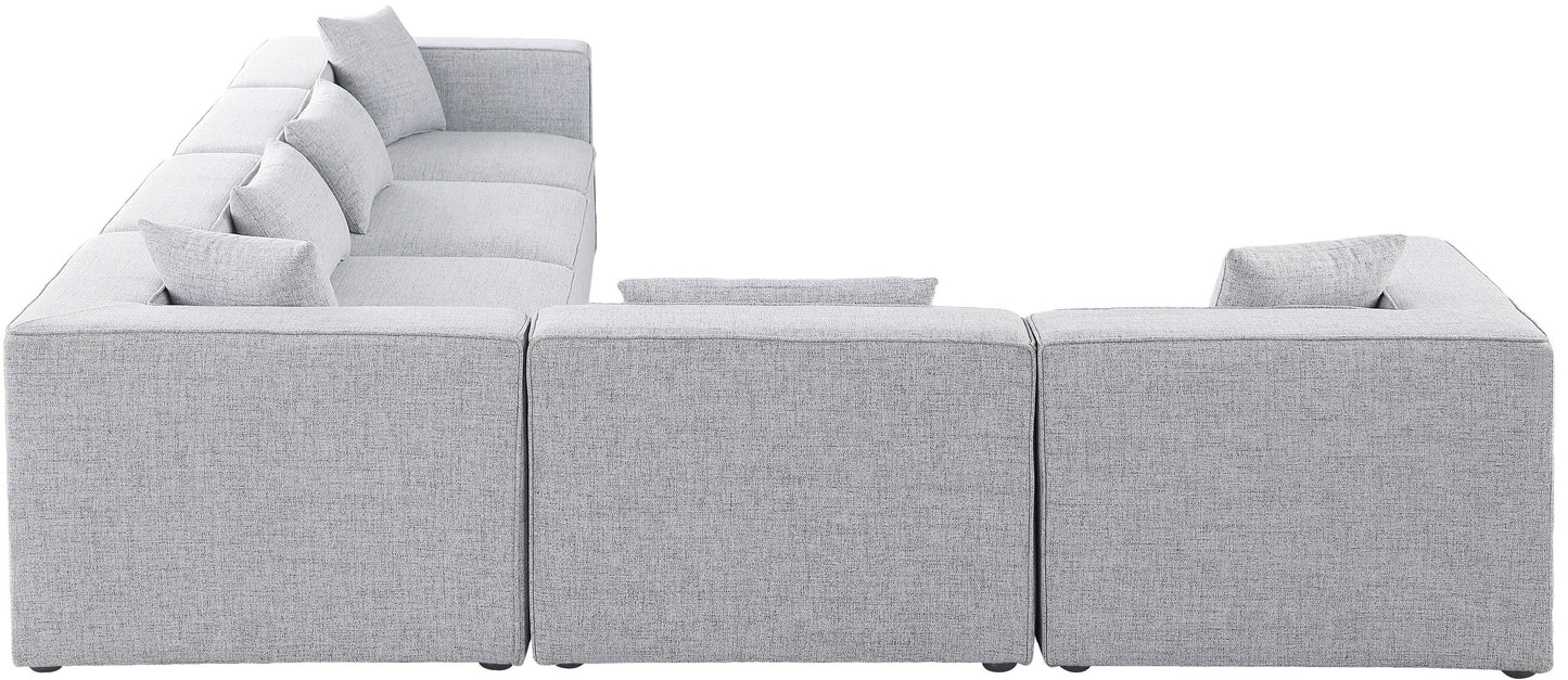 Cube - Modular Sectional 6 Piece - Gray - Modern & Contemporary