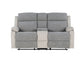 U6027 - Console Reclining Loveseat - Dark Gray / Light Gray