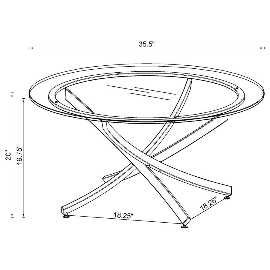 Brooke - Glass Top Coffee Table