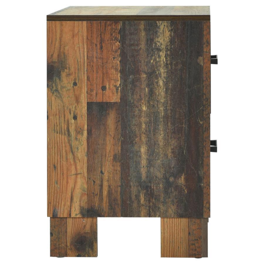 Sidney - 2-Drawer Nightstand - Rustic Pine