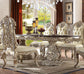 HD-8017 - Dining Table - Silver With Brown Cherry