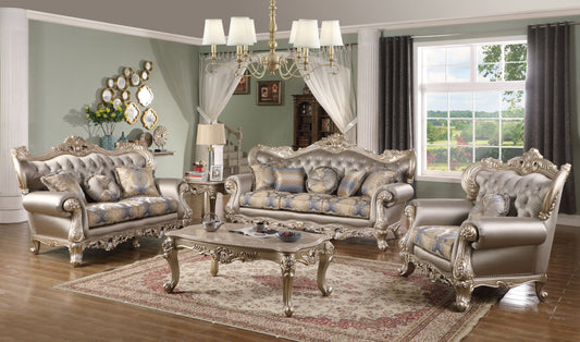 Ariel - 5 Piece Living Room Set - Silver