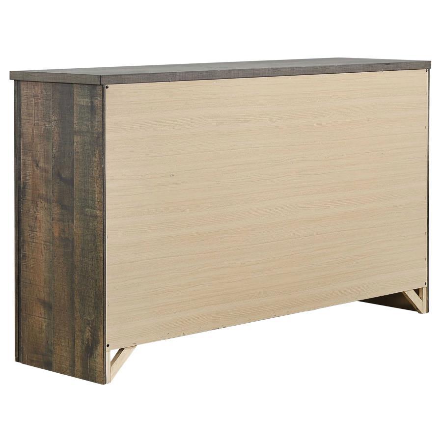 Frederick - 6-Drawer Dresser - Weathered Oak