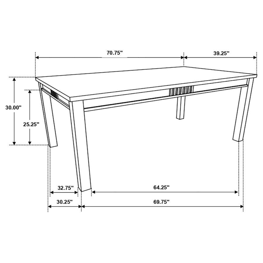 Marbrisa - Rectangular Dining Table - Matte Black