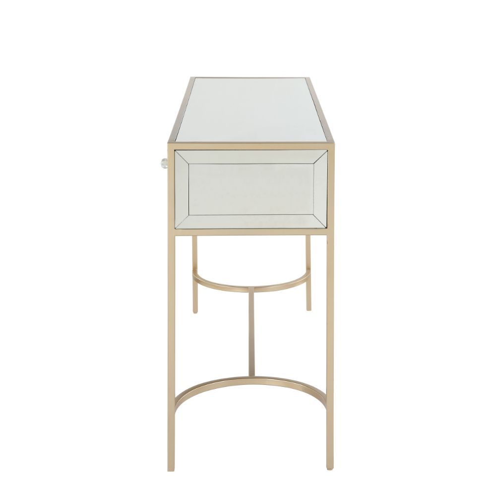 Wisteria - Accent Table - Mirrored & Rose Gold