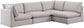 Mackenzie - Modular Sectional 4 Piece - Beige - Fabric