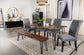 Neve - Live-Edge Dining Bench With Hairpin Legs - Sheesham Gray And Gunmetal