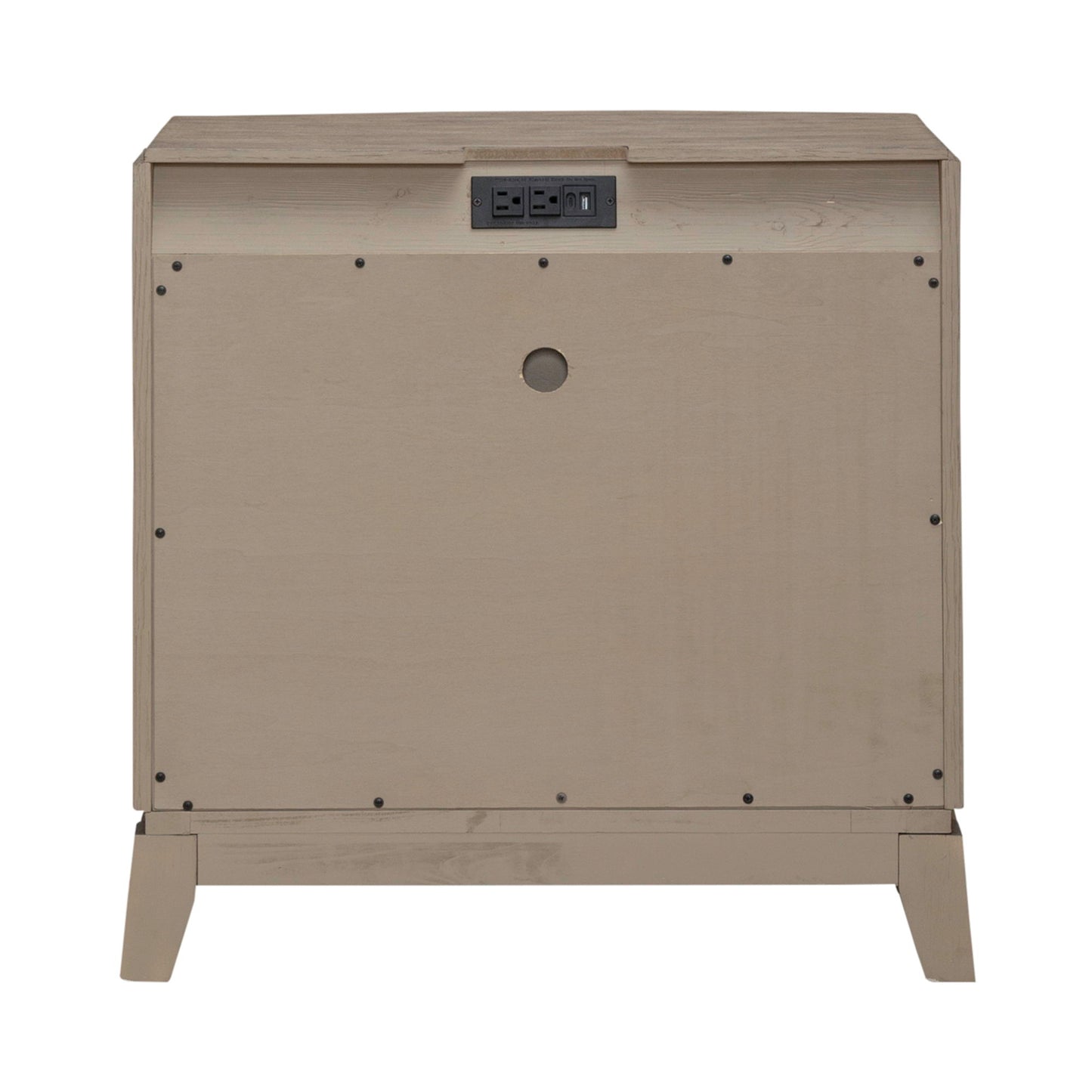 Avalon - Nightstand With Charging Station - Burnished Beige