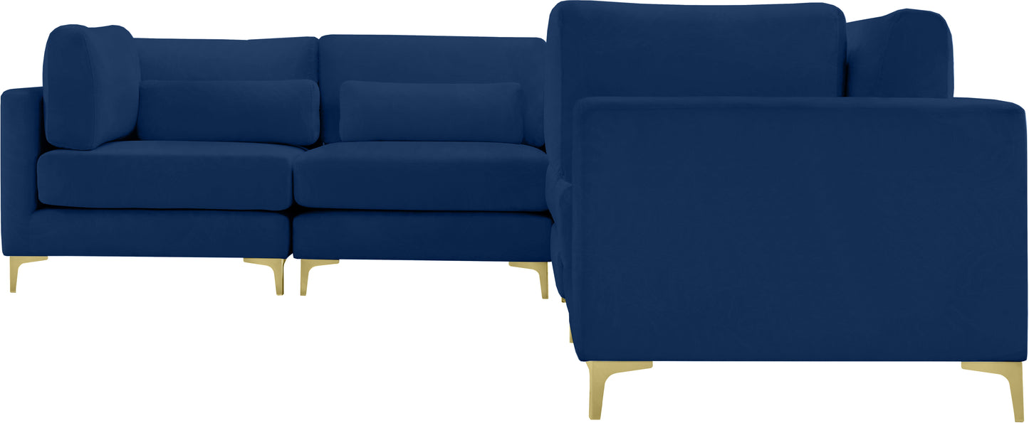 Julia - Modular Sectional 5 Piece - Fabric - Navy